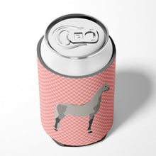 Load image into Gallery viewer, Orlov Trotter Horse Pink Check Can or Bottle Hugger BB7908CC