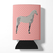 Load image into Gallery viewer, Orlov Trotter Horse Pink Check Can or Bottle Hugger BB7908CC