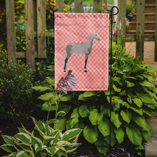Load image into Gallery viewer, Orlov Trotter Horse Pink Check Garden Flag - Outdoor Decorative Yard Flag