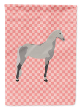 Load image into Gallery viewer, Orlov Trotter Horse Pink Check Garden Flag - Outdoor Decorative Yard Flag