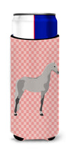 Load image into Gallery viewer, Orlov Trotter Horse Pink Check   Hugger for slim cans