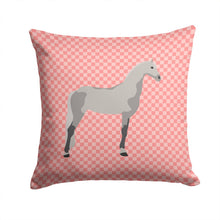 Load image into Gallery viewer, Orlov Trotter Horse Pink Check Throw Pillow - 14x14 Decorative Pillow – Art for Your Home &amp; Patio BB7908PW1414