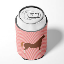 Load image into Gallery viewer, Hanoverian Horse Pink Check Can or Bottle Hugger BB7909CC