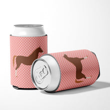 Load image into Gallery viewer, Hanoverian Horse Pink Check Can or Bottle Hugger BB7909CC