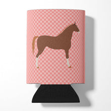Load image into Gallery viewer, Hanoverian Horse Pink Check Can or Bottle Hugger BB7909CC