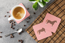 Load image into Gallery viewer, Hanoverian Horse Pink Check Foam Coaster  BB7909FC