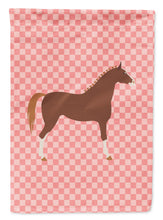 Load image into Gallery viewer, Hanoverian Horse Pink Check Garden Flag - Outdoor Decorative Yard Flag