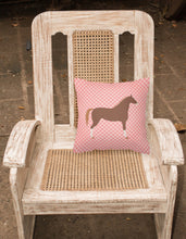 Load image into Gallery viewer, Hanoverian Horse Pink Check Fabric Decorative Pillow BB7909PW1818