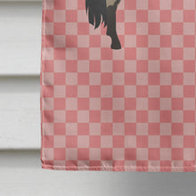 Load image into Gallery viewer, Welsh Pony Horse Pink Check Flag Canvas House Size BB7910CHF