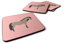 Load image into Gallery viewer, Welsh Pony Horse Pink Check Foam Coaster  BB7910FC