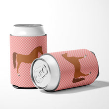 Load image into Gallery viewer, Arabian Horse Pink Check Can or Bottle Hugger