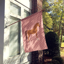 Load image into Gallery viewer, Arabian Horse Pink Check Flag Canvas House Size BB7911CHF