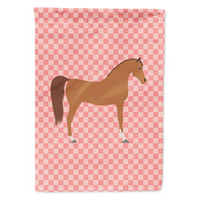 Load image into Gallery viewer, Arabian Horse Pink Check Flag Canvas House Size BB7911CHF