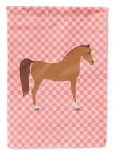 Load image into Gallery viewer, Arabian Horse Pink Check Garden Flag - Outdoor Decorative Yard Flag