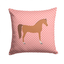 Load image into Gallery viewer, Arabian Horse Pink Check Throw Pillow - 14x14 Decorative Pillow – Art for Your Home &amp; Patio BB7911PW1414