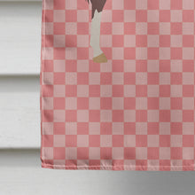 Load image into Gallery viewer, English Thoroughbred Horse Pink Check Flag Canvas House Size BB7913CHF