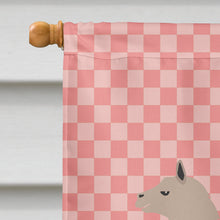 Load image into Gallery viewer, Llama Pink Check Flag Canvas House Size BB7916CHF