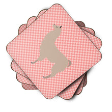 Load image into Gallery viewer, Llama Pink Check Foam Coaster  BB7916FC