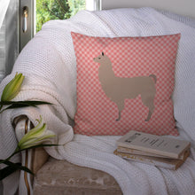 Load image into Gallery viewer, Llama Pink Check Throw Pillow - 14x14 Decorative Pillow – Art for Your Home &amp; Patio BB7916PW1414