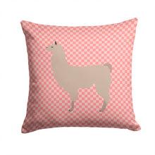 Load image into Gallery viewer, Llama Pink Check Throw Pillow - 14x14 Decorative Pillow – Art for Your Home &amp; Patio BB7916PW1414