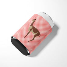Load image into Gallery viewer, Vicugna or Vicuna Pink Check Can or Bottle Hugger BB7917CC