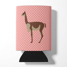 Load image into Gallery viewer, Vicugna or Vicuna Pink Check Can or Bottle Hugger BB7917CC