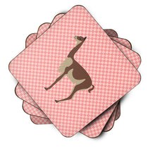 Load image into Gallery viewer, Vicugna or Vicuna Pink Check Foam Coaster  BB7917FC