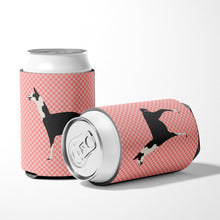 Load image into Gallery viewer, Llama Q' Ara Pink Check Can or Bottle Hugger BB7918CC