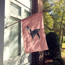 Load image into Gallery viewer, Llama Q' Ara Pink Check Flag Canvas House Size BB7918CHF