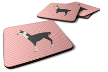 Load image into Gallery viewer, Llama Q' Ara Pink Check Foam Coaster  BB7918FC