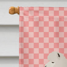 Load image into Gallery viewer, Alpaca Pink Check Flag Canvas House Size BB7919CHF