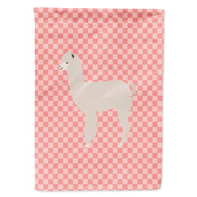 Load image into Gallery viewer, Alpaca Pink Check Flag Canvas House Size BB7919CHF