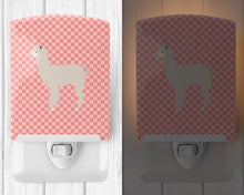 Load image into Gallery viewer, Alpaca Pink Check Ceramic Night Light BB7919CNL