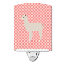 Load image into Gallery viewer, Alpaca Pink Check Ceramic Night Light BB7919CNL