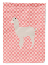 Load image into Gallery viewer, Alpaca Pink Check Garden Flag - Outdoor Decorative Yard Flag