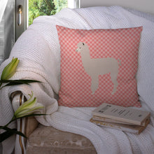 Load image into Gallery viewer, Alpaca Pink Check Throw Pillow - 14x14 Decorative Pillow – Art for Your Home &amp; Patio BB7919PW1414