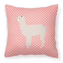 Load image into Gallery viewer, Alpaca Pink Check Fabric Decorative Pillow BB7919PW1818