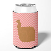 Load image into Gallery viewer, Alpaca Suri Pink Check Can or Bottle Hugger BB7920CC
