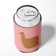 Load image into Gallery viewer, Alpaca Suri Pink Check Can or Bottle Hugger BB7920CC