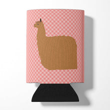 Load image into Gallery viewer, Alpaca Suri Pink Check Can or Bottle Hugger BB7920CC