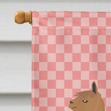 Load image into Gallery viewer, Alpaca Suri Pink Check Flag Canvas House Size BB7920CHF