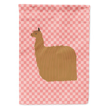 Load image into Gallery viewer, Alpaca Suri Pink Check Flag Canvas House Size BB7920CHF