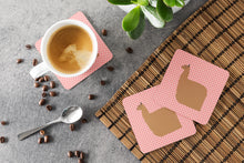 Load image into Gallery viewer, Alpaca Suri Pink Check Foam Coaster  BB7920FC