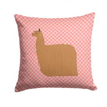 Load image into Gallery viewer, Alpaca Suri Pink Check Throw Pillow - 14x14 Decorative Pillow – Art for Your Home &amp; Patio BB7920PW1414