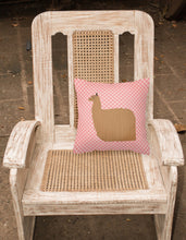Load image into Gallery viewer, Alpaca Suri Pink Check Fabric Decorative Pillow BB7920PW1818