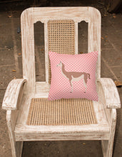 Load image into Gallery viewer, Guanaco Pink Check Fabric Decorative Pillow BB7921PW1818