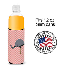 Load image into Gallery viewer, Rhea Pink Check   Hugger for slim cans