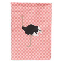 Load image into Gallery viewer, Common Ostrich Pink Check Flag Canvas House Size BB7924CHF