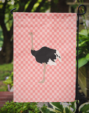 Load image into Gallery viewer, Common Ostrich Pink Check Garden Flag - Outdoor Decorative Yard Flag