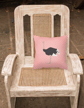 Load image into Gallery viewer, Common Ostrich Pink Check Fabric Decorative Pillow BB7924PW1818